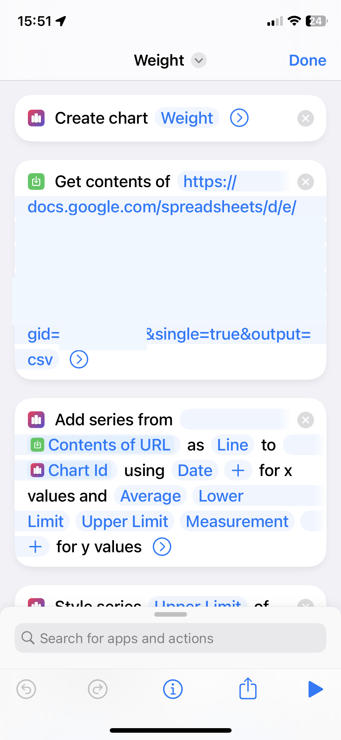 Example setup for Charty Shortcut