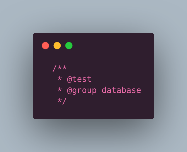 A test with an @group database annotation